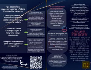 Памятка о мерах социальной поддержки участников СВО и членов их семей в сфере трудоустройства